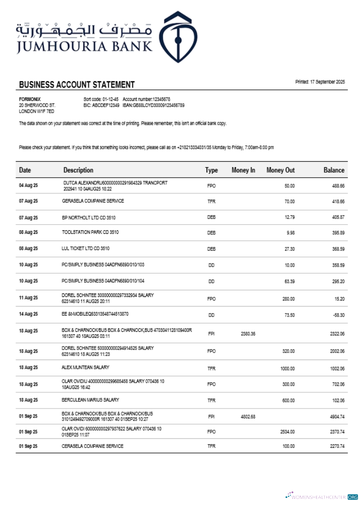 Download Jumhouria business firm statement Word and PDF format (1) Photoshop template